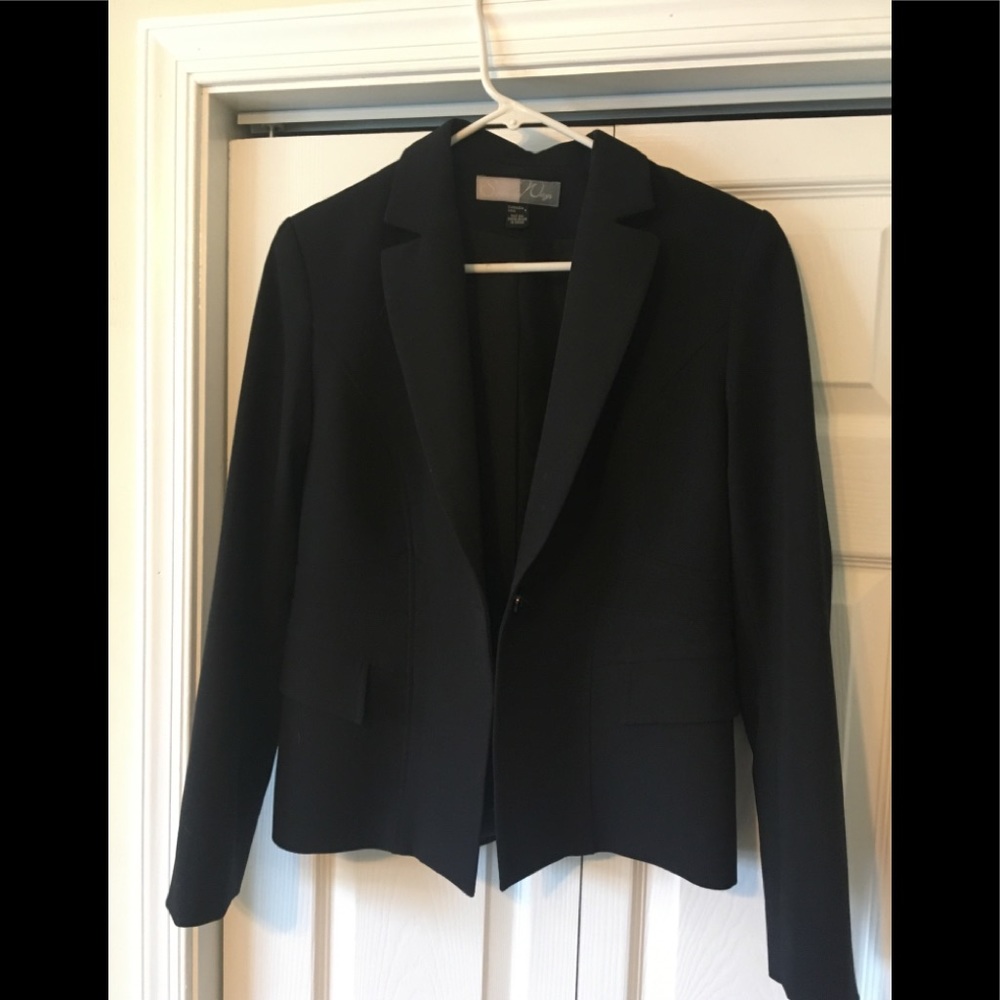 Black separate ways. Flight attendant blazer